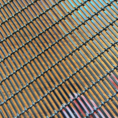 Zwarte van Mesh Metal Woven Wire Spray van het voorgevelroestvrije staal de Architecturale voor Decoratieve Omheining