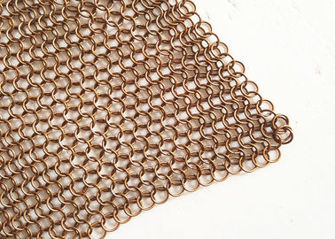 Koperdraad 1.2mm het Netwerk van de het Metaalring van Diameterchainmail voor Ruimteverdeler