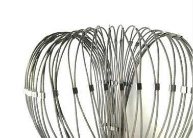 De kabelnetwerk van het metalen kap Flexibel die Roestvrije staal met Kader voor Tredebalustrade wordt gebruikt