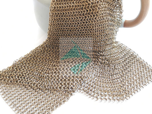 Roestvrij staal 316 Veiligheidsdecoratie 0.8mmx7mm Metaal Ring Mesh