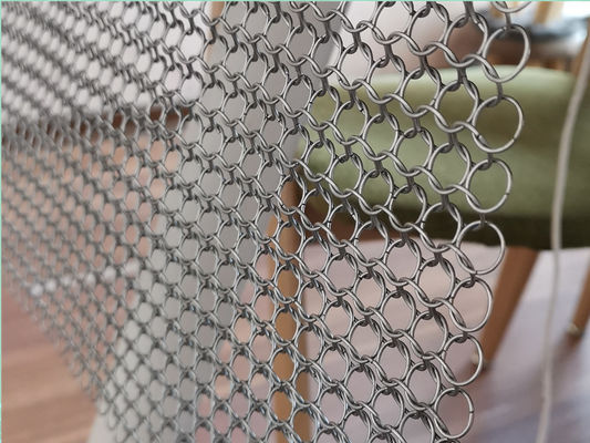 Het Roestvrije staal Ring Mesh Curtains, Metaal Chainmail Mesh Drapery For Space Divider van de vensterbehandeling