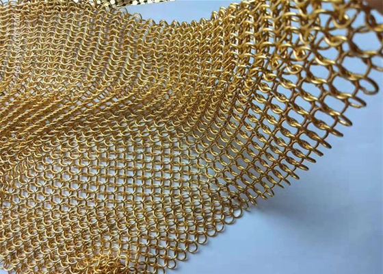 De ketting vlechtte 1.2mm Roestvrij staal Ring Mesh For Indoor Decoration