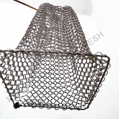 De zilveren Kleur laste 1.2mm Ring Mesh Fabric For Decoration Facade Muur