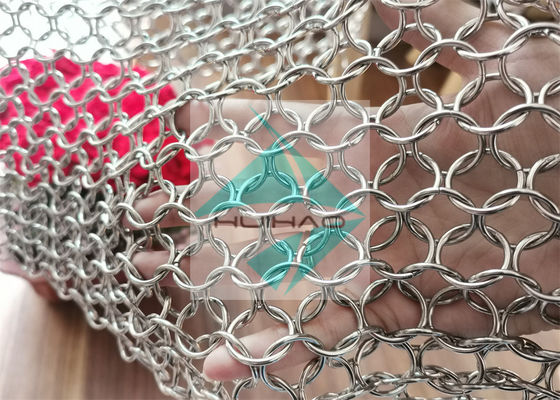 Chainmail Gelast Pvd-Metaal Ring Mesh For Facade Decoration