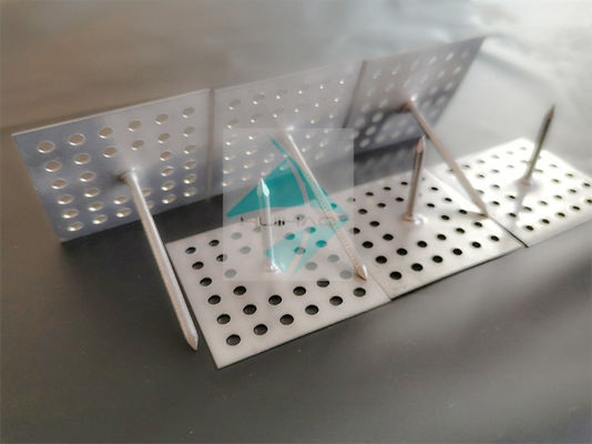 De vierkante 2“ Zink Geplateerde Geperforeerde de Hangernagels van de Basisisolatie speldt het Bevestigen Glaswol op Muur