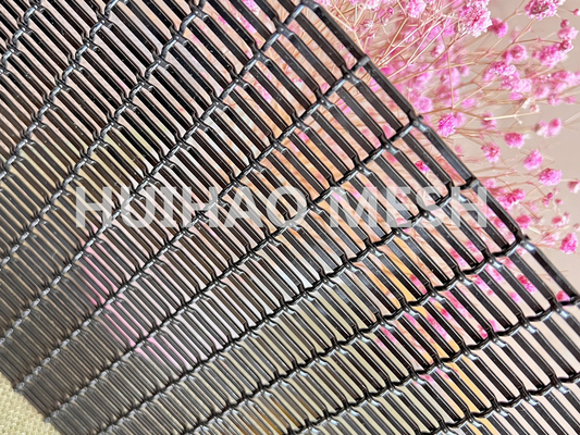 De muurbekledingen ontwerpen 1.5mm Architecturale Geweven Draad Mesh Pvdf Black Color Aluminum