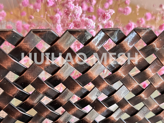 17.4% open Gebied Architecturaal Geweven Mesh Anti Brass Finished Decorative voor Kabinet