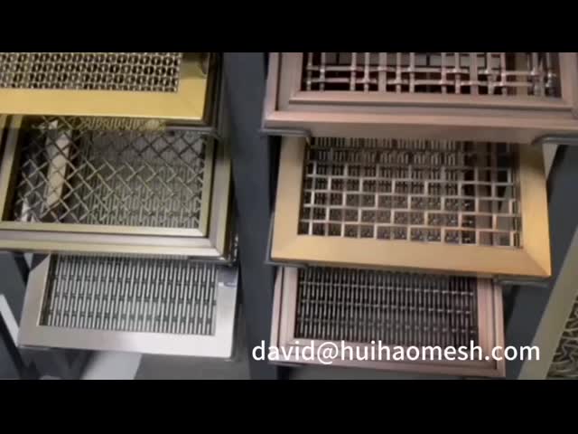 Koperen architectonische draadnetpanelen voor gevels en verdelers