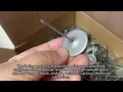 Afneembare isolatieblokken: roestvrijstalen haak en wasmachine en dekbedpinnen