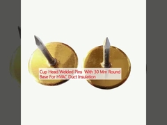 Gelaste pinnen met een ronde basis van 30 mm voor het isoleren van HVAC-leidingen
